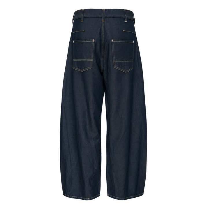 Garment Dyed Wide Leg Jeans