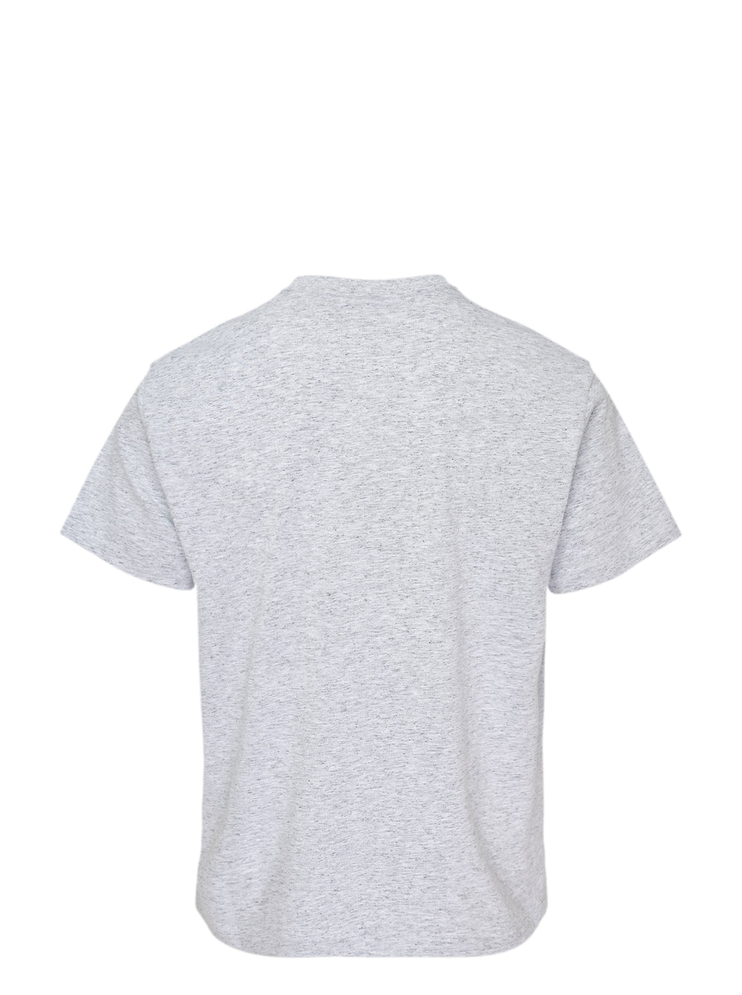 thisisneverthat Composition Tee in heathered grey, featuring a multi-colour collage typographic graphic print across the chest with circular badge motif and script logo detail - view 2