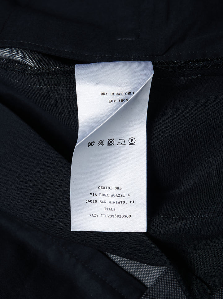 Charcoal wide-leg pleated high-waisted trousers by Niccolò Pasqualetti, shown from the front - view 4