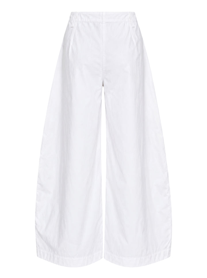 Jacquemus white wide-leg pleated trousers shown from the front against a plain white background - view 2