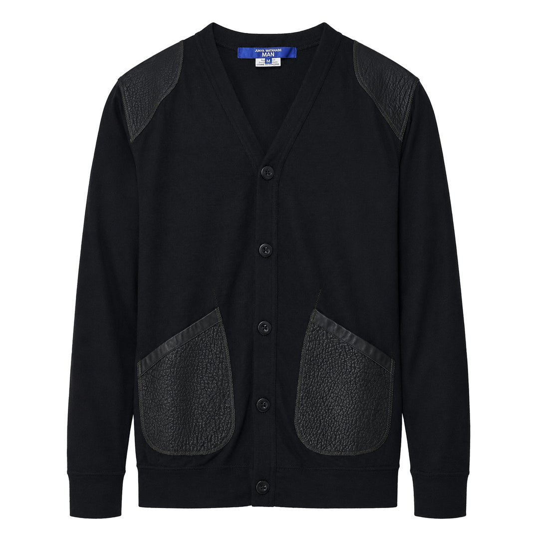 Wool Jersey Cowhide Cardigan