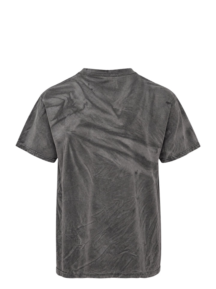 Westfall Ginji short sleeve T-shirt in washed charcoal with a black cottage graphic surrounded by twisting branches - view 2