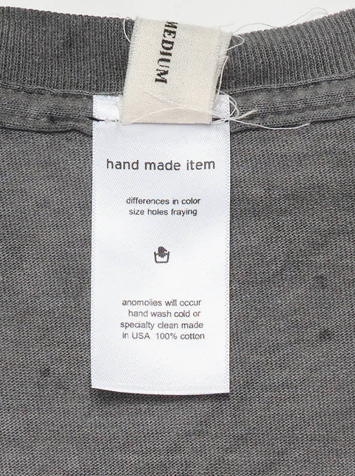 Westfall Ginji short sleeve T-shirt in washed charcoal with a black cottage graphic surrounded by twisting branches - view 3