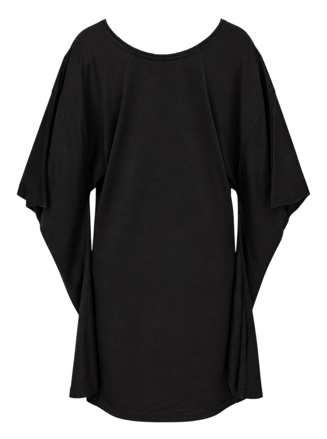 Setchu Origami Jersey Dress in black with folded sculptural sleeves, scoop neckline and relaxed oversized fit - view 2