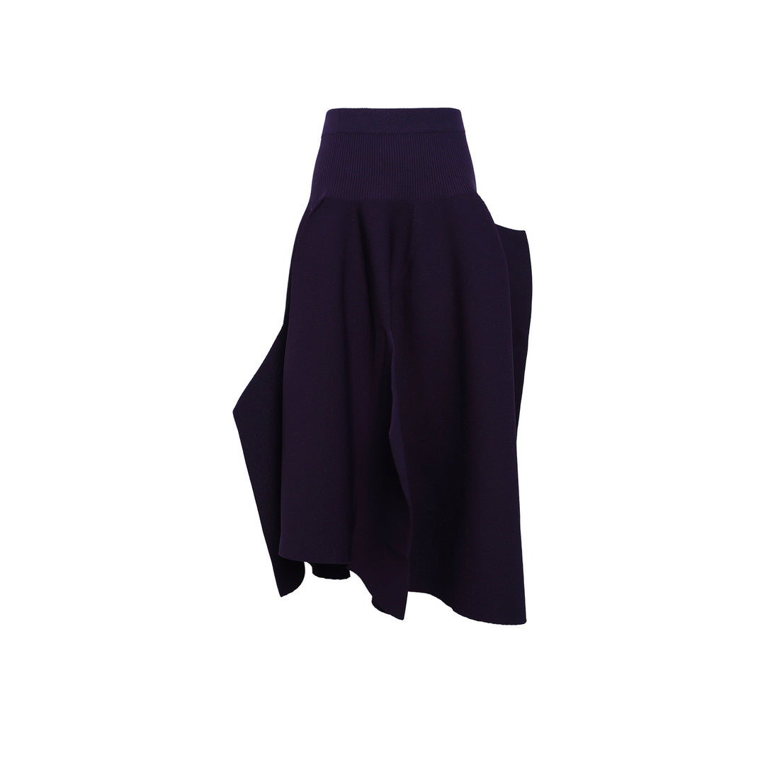 Pottery Crease Asymmetric Skirt