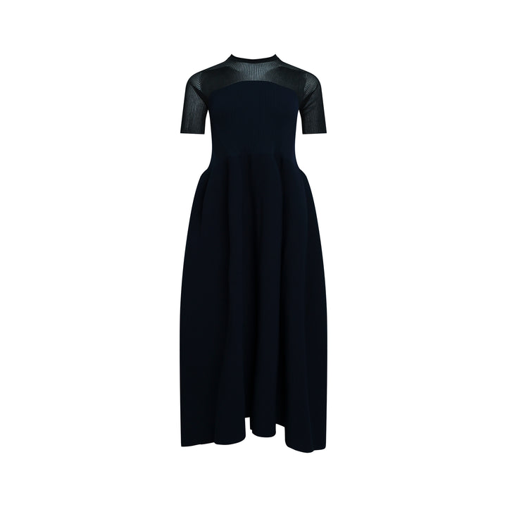 Pottery Lucent Décolletage Short Sleeve Dress