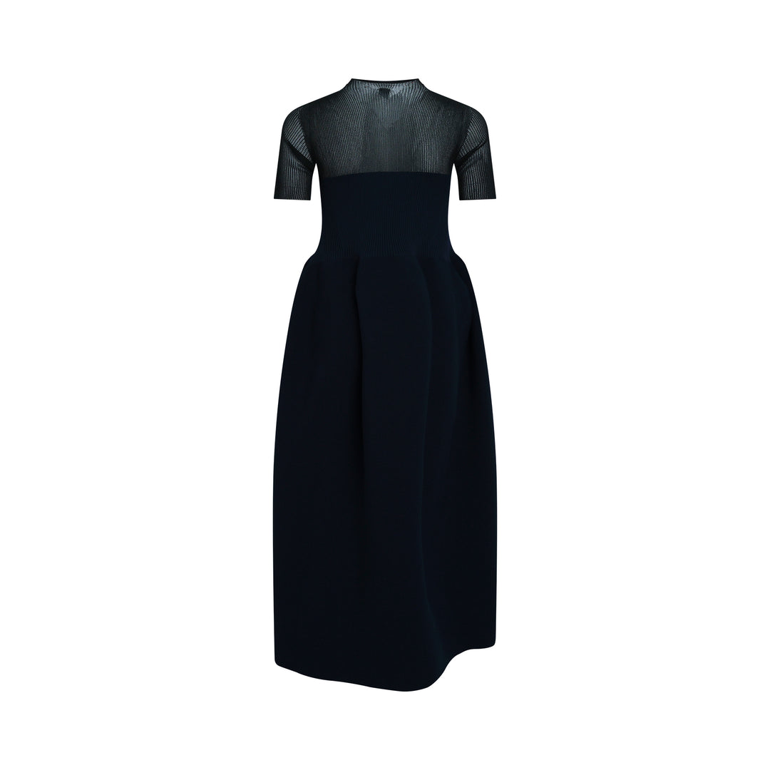 Pottery Lucent Décolletage Short Sleeve Dress