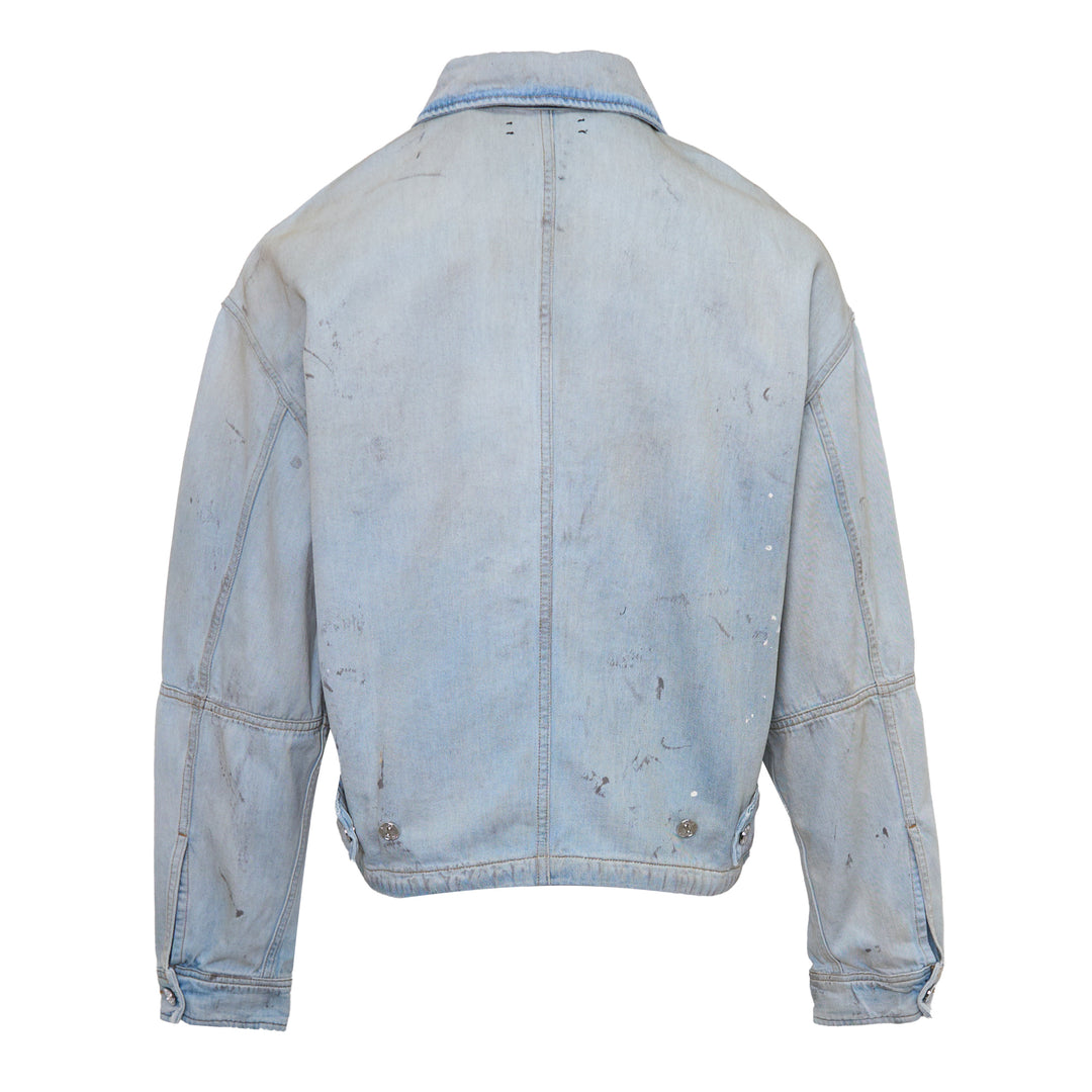 Distressed Denim Work Jacket