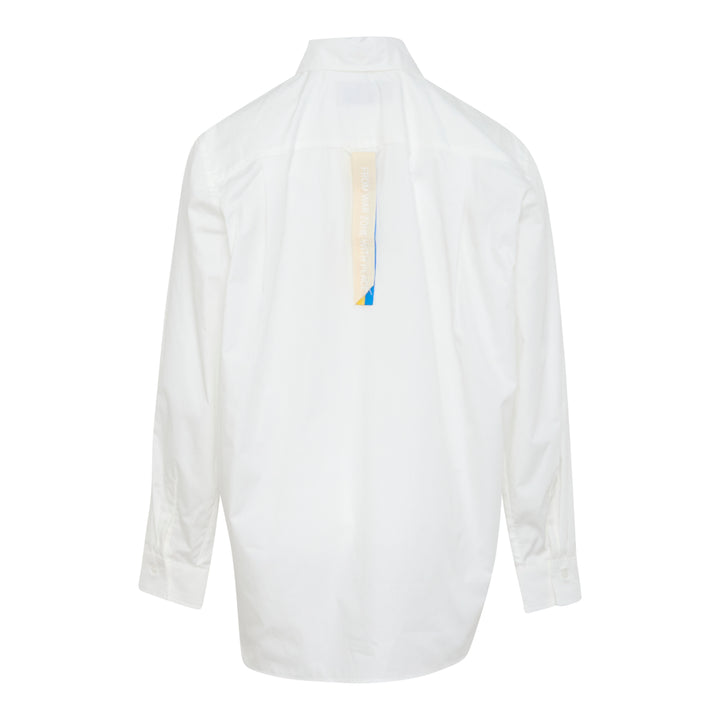 Cotton Poplin Draped Shirt