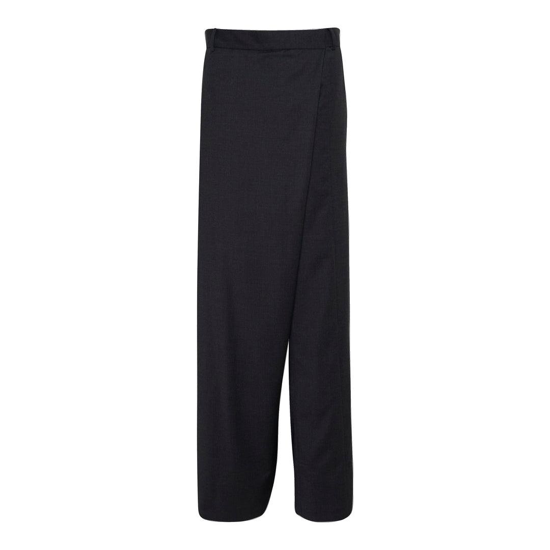 Pinstriped Deconstructed Offset Pants