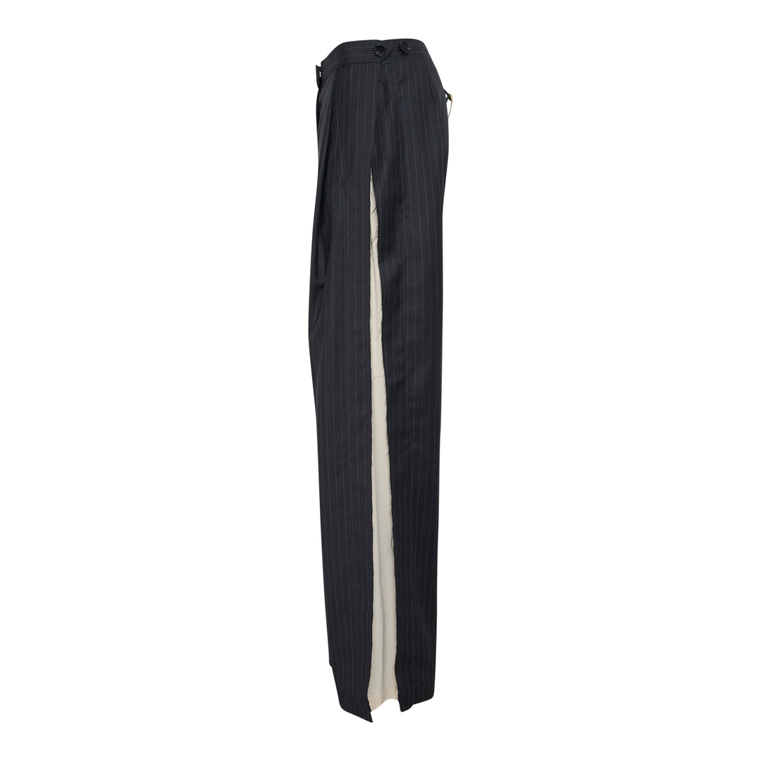 Pinstripe Frayed Edge Pants