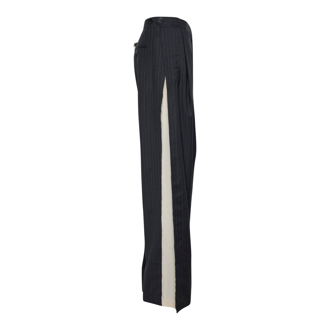 Pinstripe Frayed Edge Pants