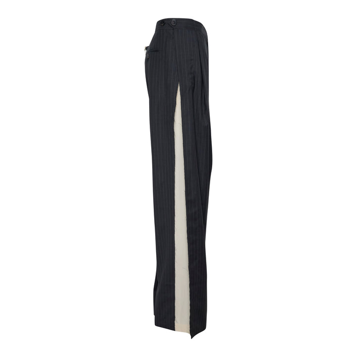 Pinstripe Frayed Edge Pants