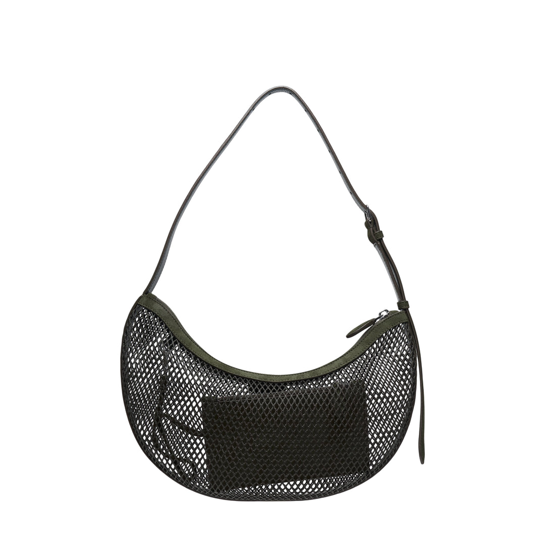 Demi Lune Fishnet Shoulder Bag