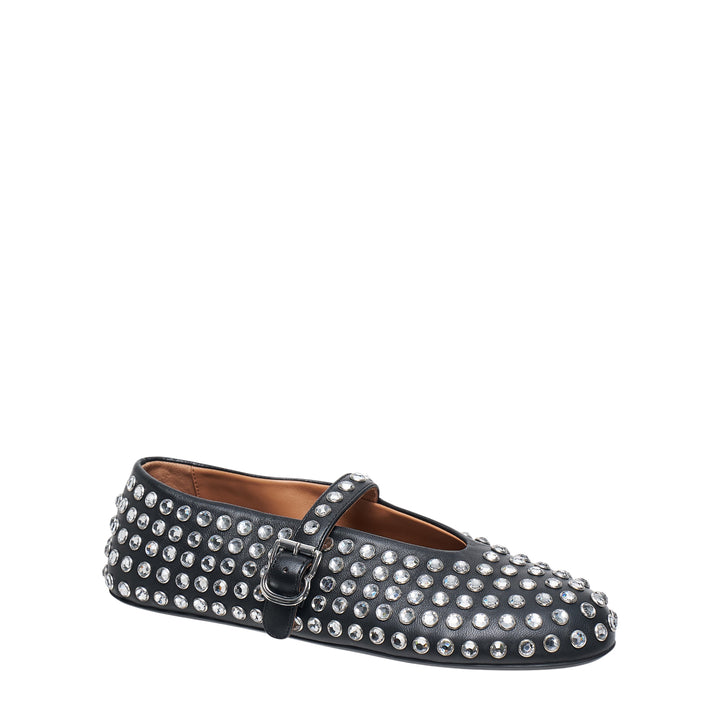 Crystal Studded Mary Jane Flats