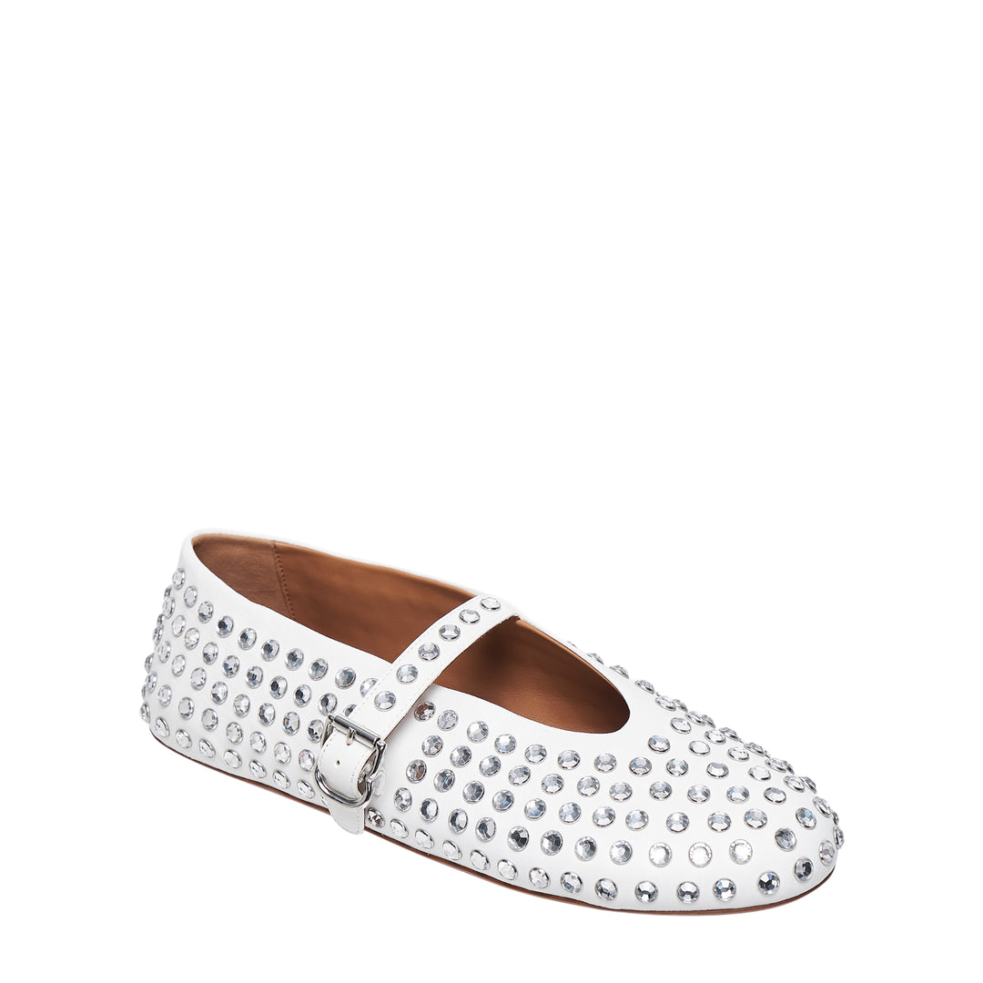 Crystal Studded Mary Jane Flats