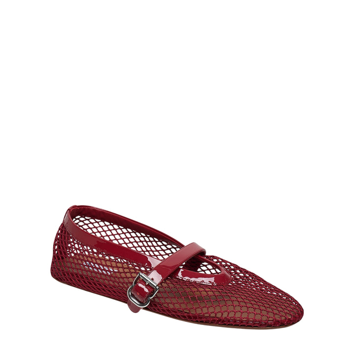 Fishnet Mary Jane Flats