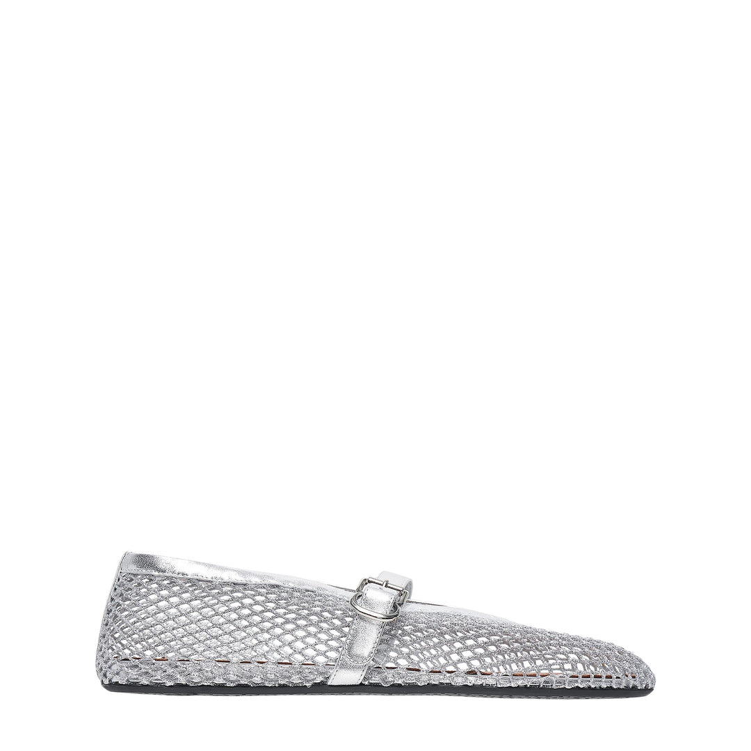 Fishnet Nappa Lamé Ballet Flat