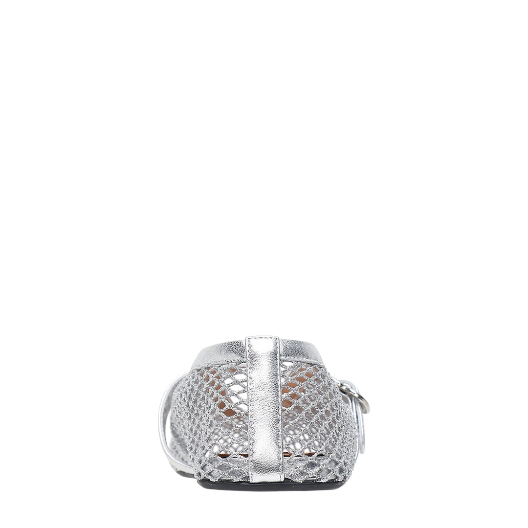 Fishnet Nappa Lamé Ballet Flat