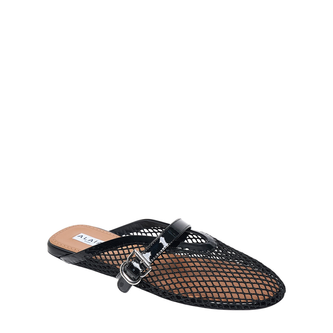 Fishnet Flat Mules