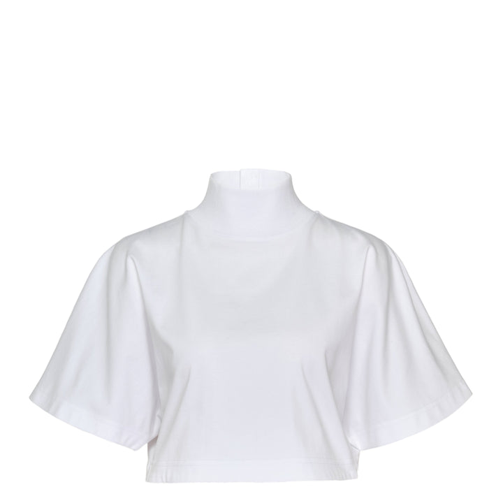 High Neck Cotton Jersey Tee