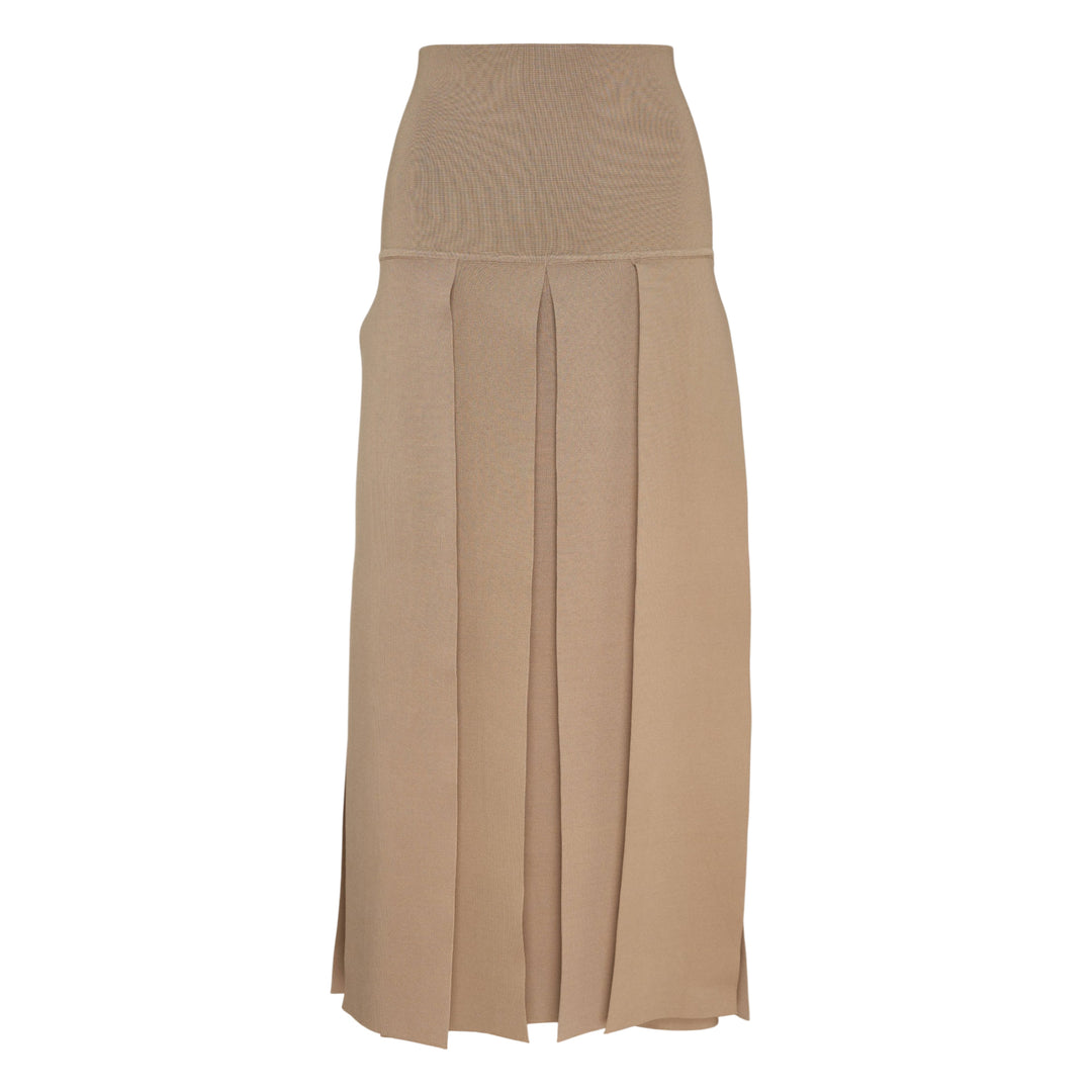 Textured Pleats Midi Skirt