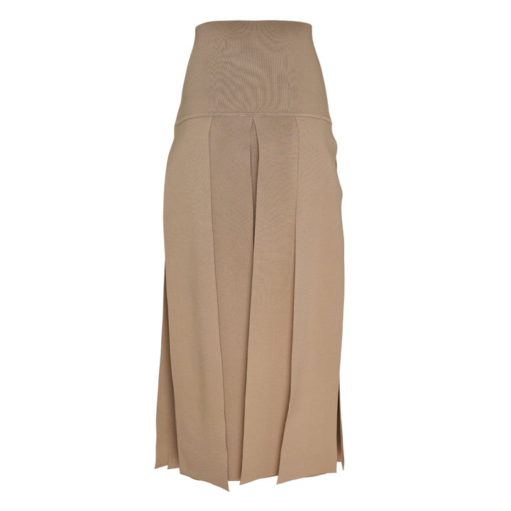 Textured Pleats Midi Skirt