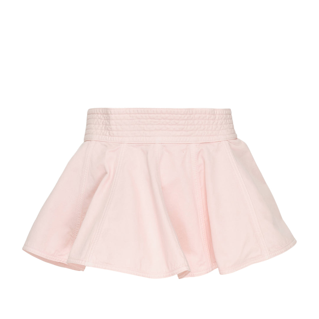 Peplum Tinted Denim Skirt