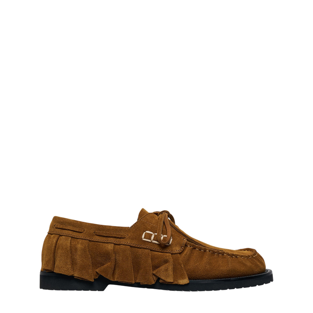 Ruffle Fringe Boat Loafers