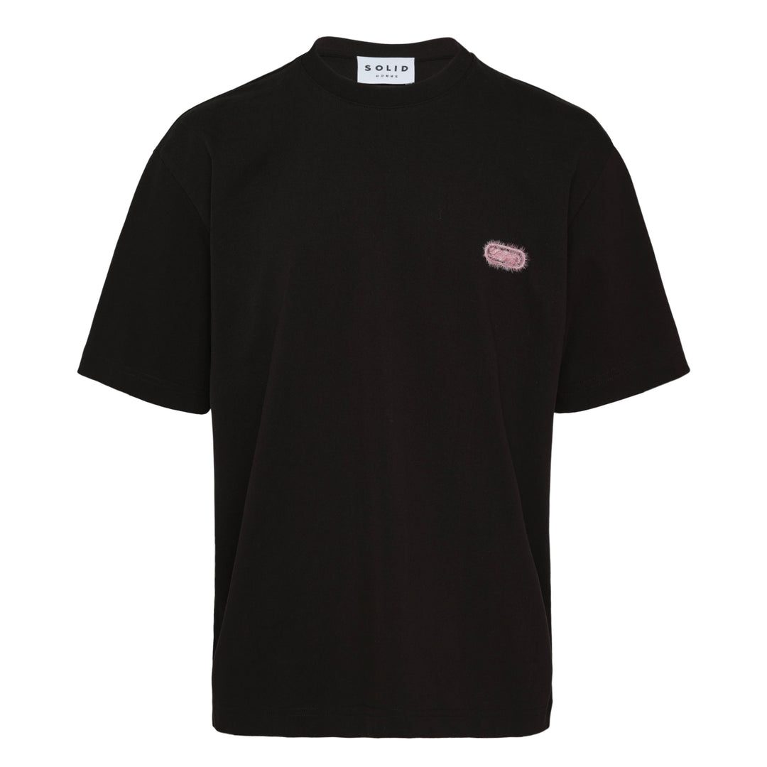 Logo Tee With Hairy Flocking