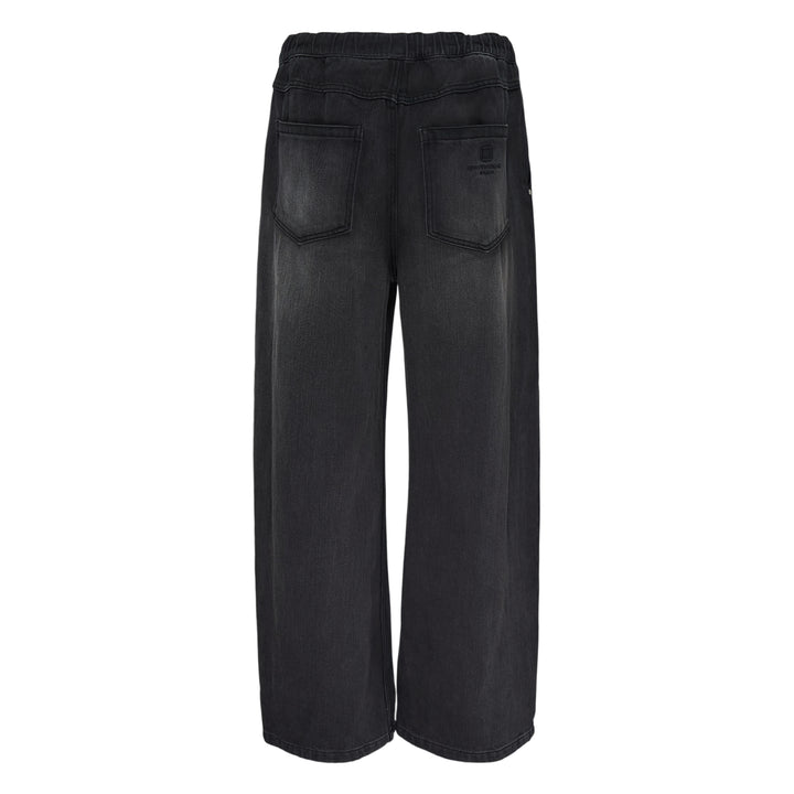 Denim Pants With Elastic Waist