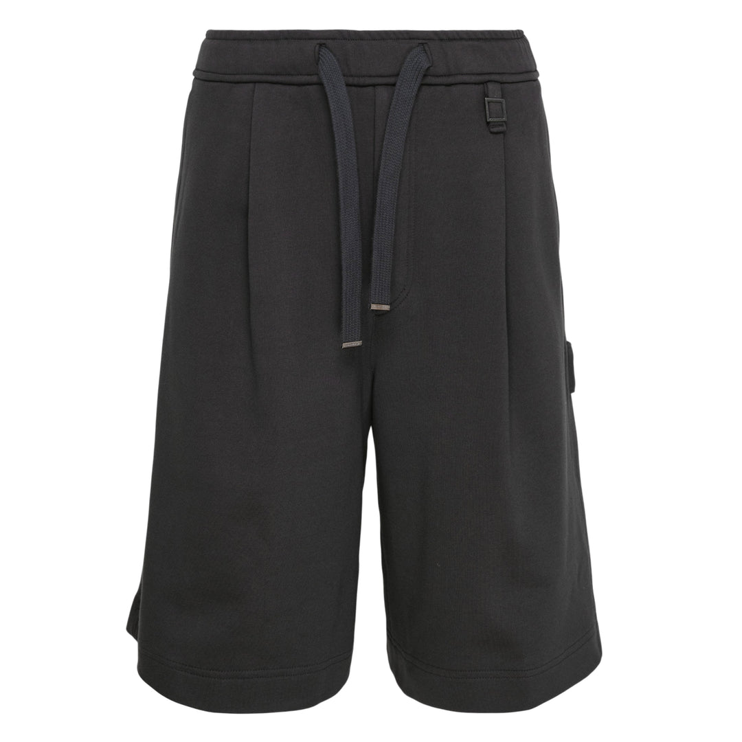 Pleated Drawstring Shorts