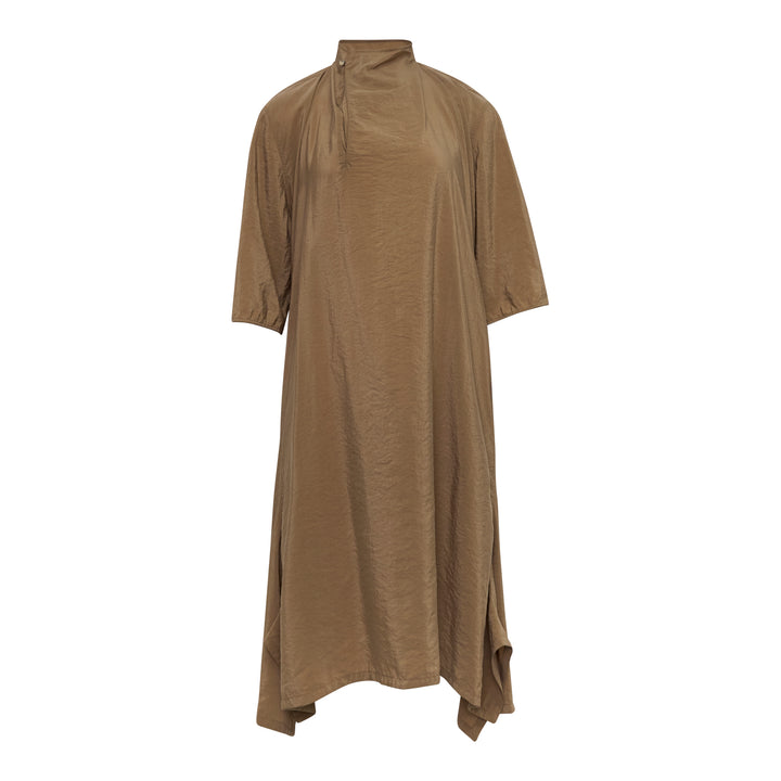 Soft Collar Dry Silk Dress