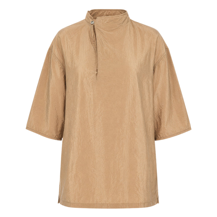 Soft Collar Dry Silk Top