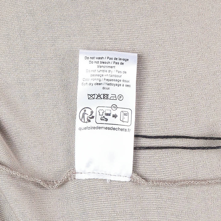Lemaire Fitted High Neck Velvet Top in silver-grey crushed velvet, shown from the back, featuring a turtleneck collar and long fitted sleeves