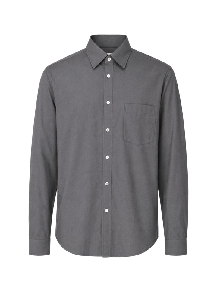 LEMAIRE Regular Long Sleeve Washed Cotton Shirt