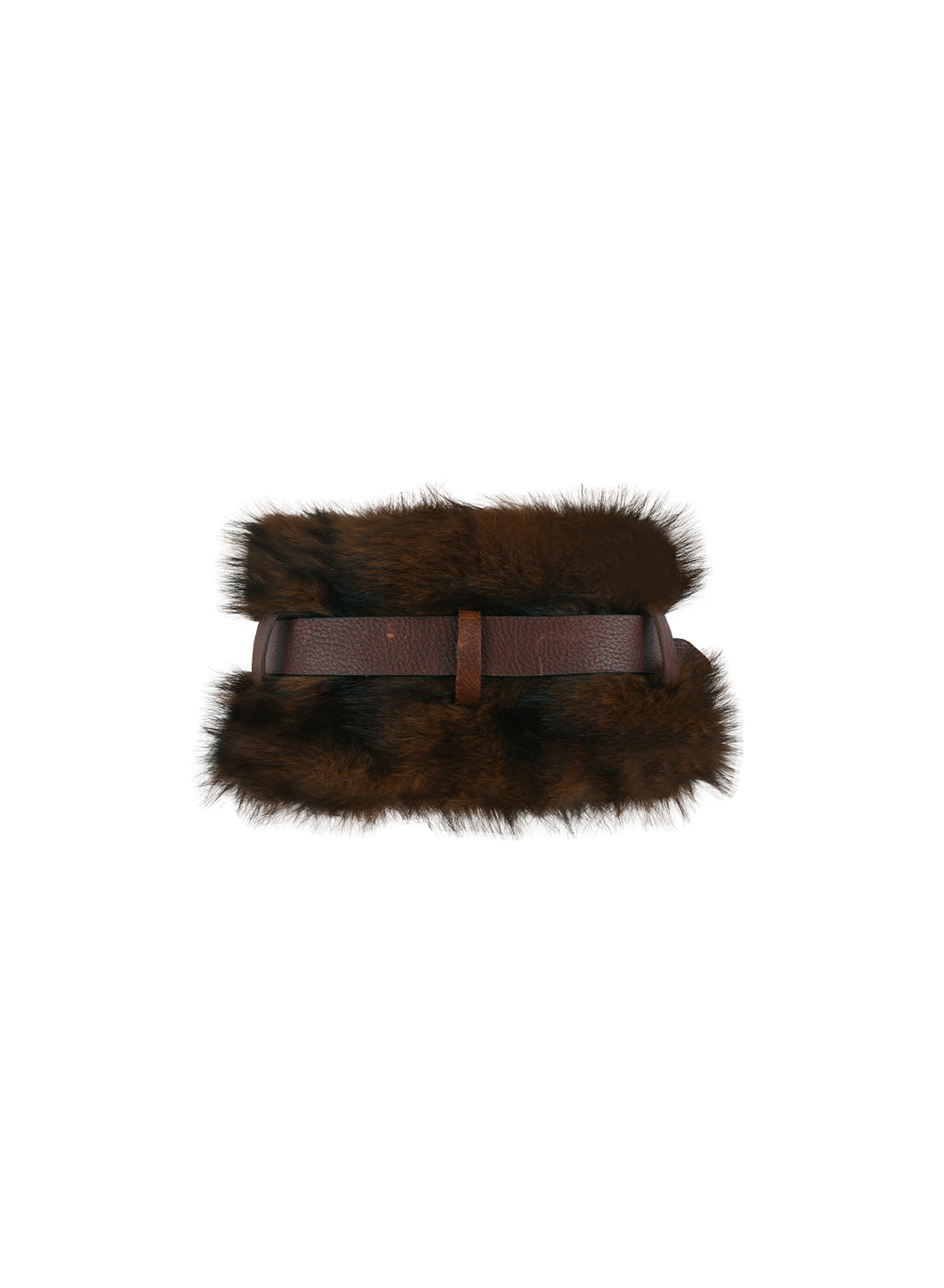 Belted Fur Short Muffler