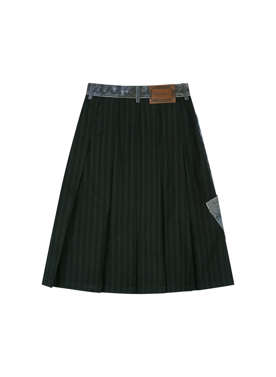 Illusion Patchwork Denim Skirt