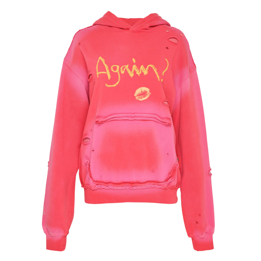 Spray Washed Distressed Hoodie