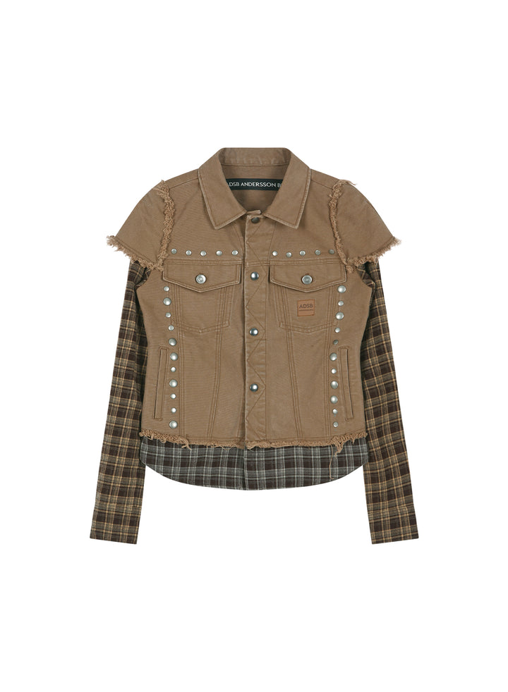 Layered Studded Vest Shirt