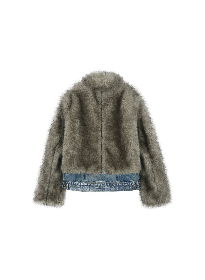 Fur On Denim Jacket