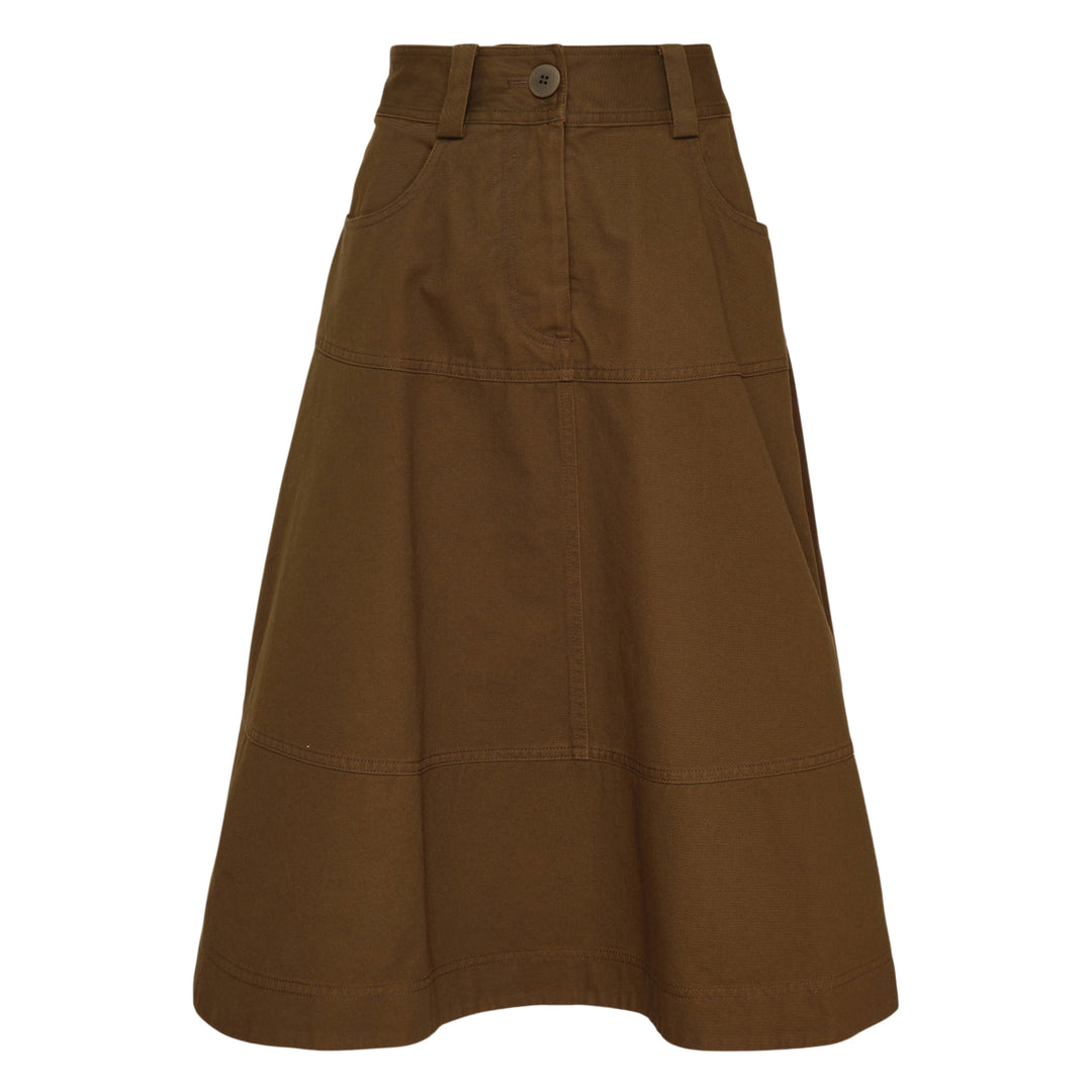 Harper Drill Flare Skirt