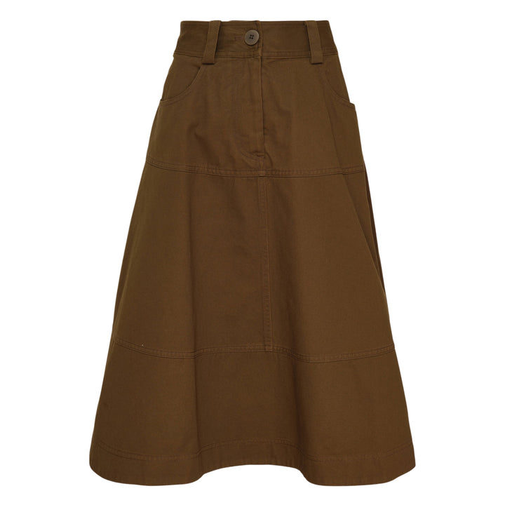 Harper Drill Flare Skirt