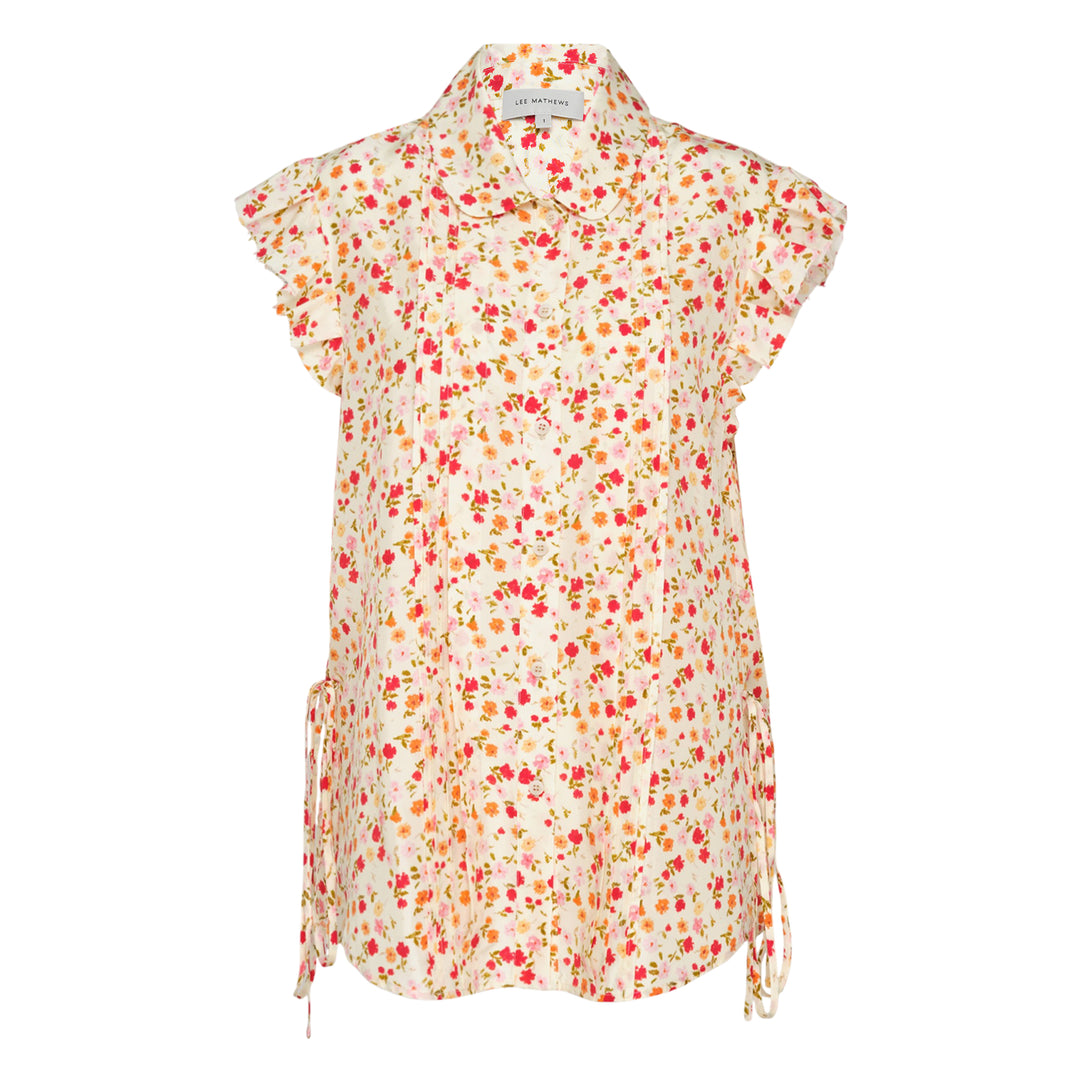 Flora Silk Short Sleeve Shirt