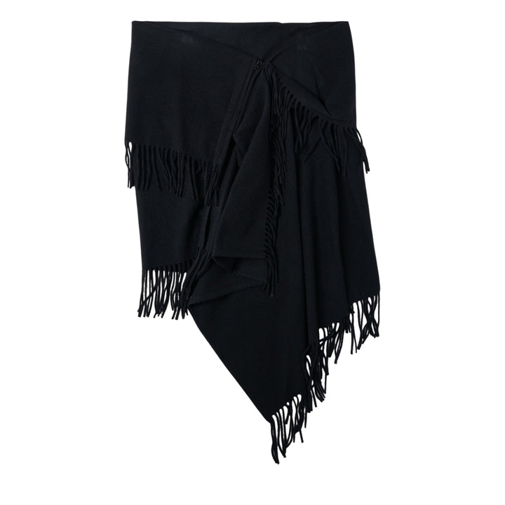 Fringed Zip Shawl