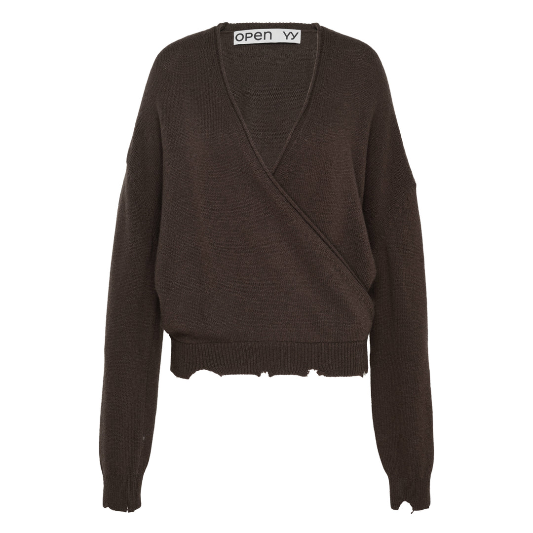 Wool Criss Cross Wrap Knit