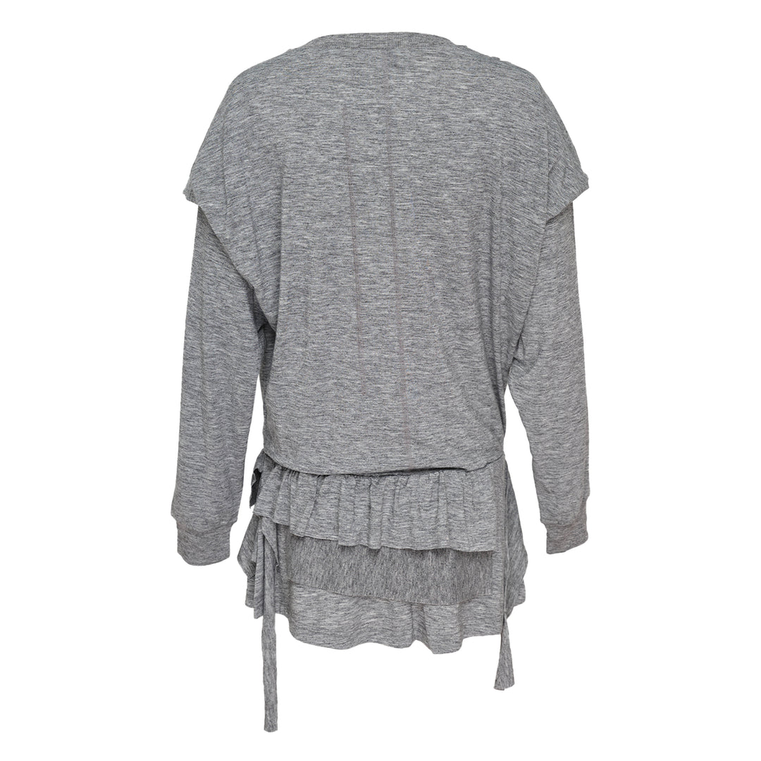 Raw Cut Ruffle Dress Top