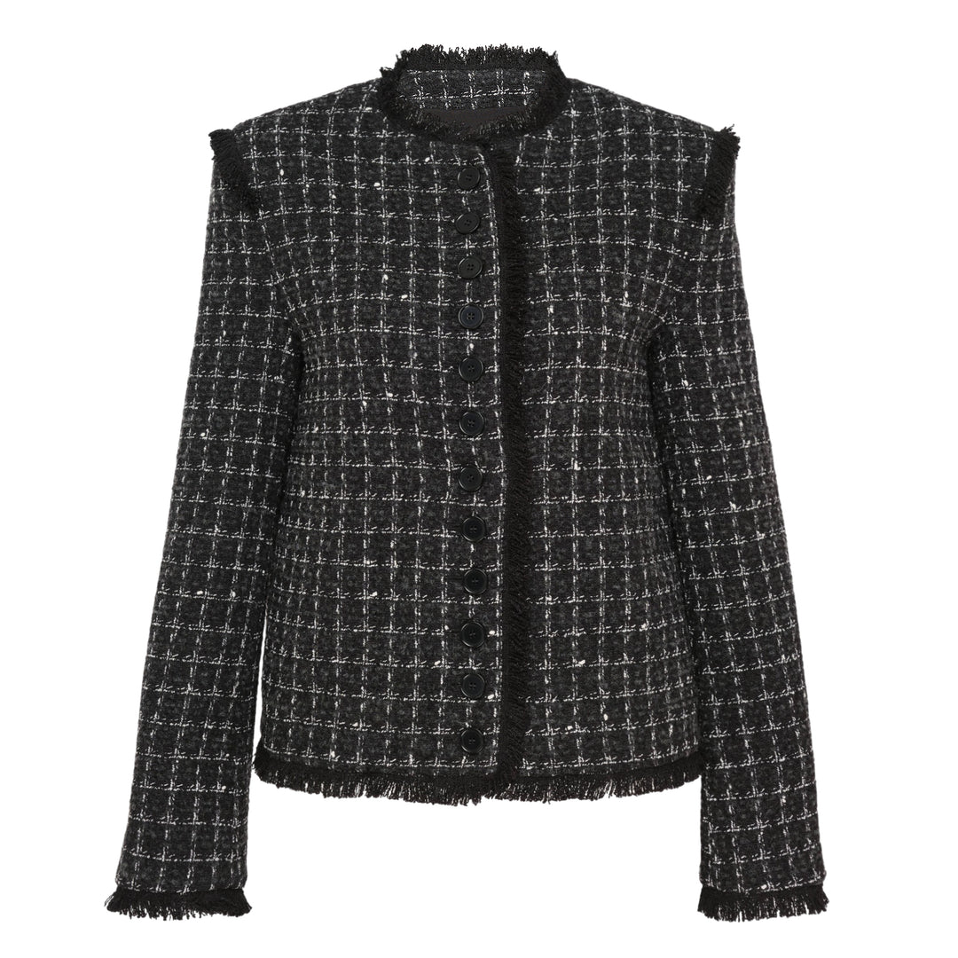 Checkered Tweed Jacket