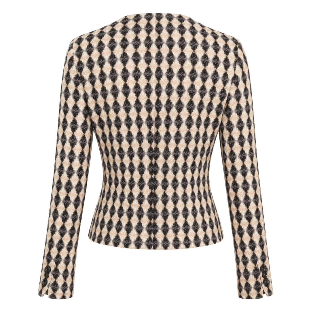 Diamond Check Fitted Jacket