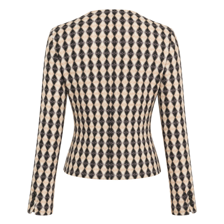 Diamond Check Fitted Jacket